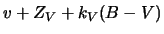 $\displaystyle v+Z_V+k_V(B-V)$