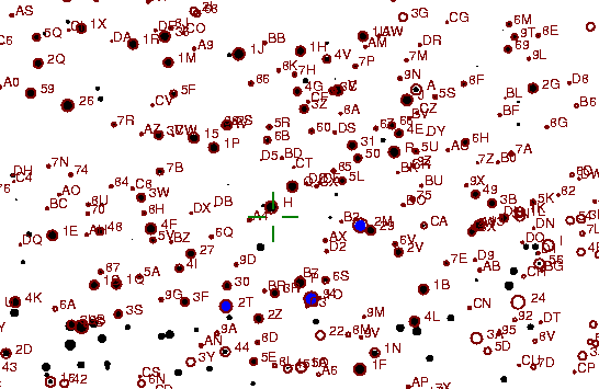 Identification sketch for variable star CM-LYR (CM LYRAE) on the night of JD2452833.