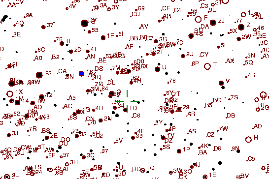 Identification sketch for variable star SU-LYR (SU LYRAE) on the night of JD2452833.