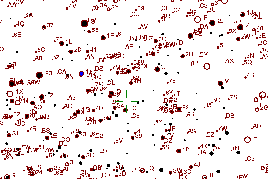 Identification sketch for variable star SU-LYR (SU LYRAE) on the night of JD2452833.