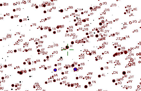 Identification sketch for variable star CM-LYR (CM LYRAE) on the night of JD2452840.