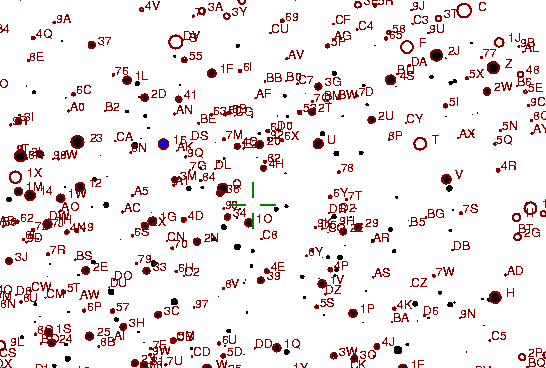 Identification sketch for variable star SU-LYR (SU LYRAE) on the night of JD2452840.