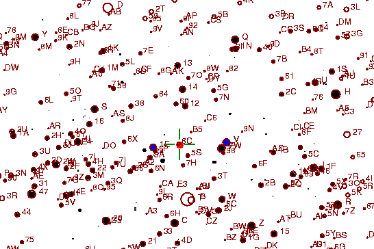 Identification sketch for variable star WZ-LYR (WZ LYRAE) on the night of JD2452840.