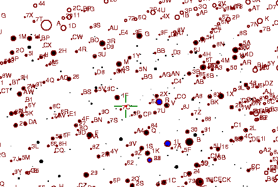 Identification sketch for variable star GH-AQL (GH AQUILAE) on the night of JD2452875.