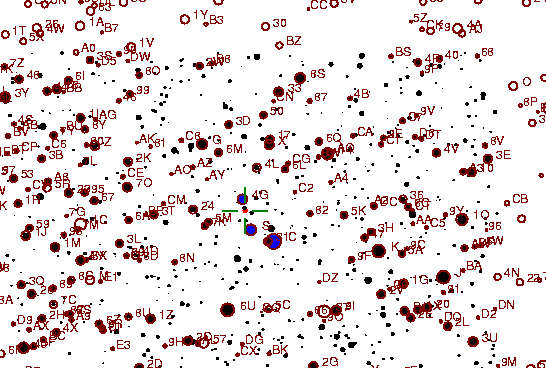 Identification sketch for variable star OS-AQL (OS AQUILAE) on the night of JD2452875.