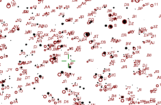 Identification sketch for variable star RW-LYR (RW LYRAE) on the night of JD2452875.