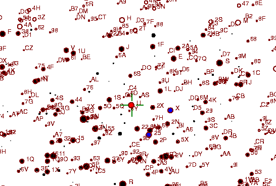 Identification sketch for variable star RZ-LYR (RZ LYRAE) on the night of JD2452875.