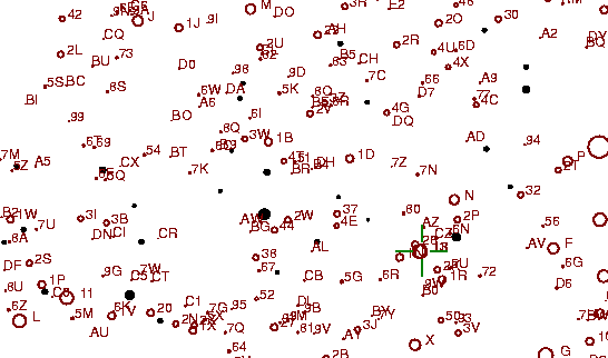 Identification sketch for variable star SZ-LYR (SZ LYRAE) on the night of JD2452875.