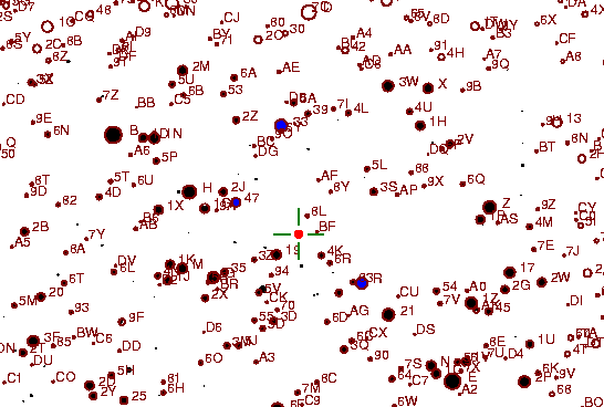 Identification sketch for variable star TT-DEL (TT DELPHINI) on the night of JD2452875.