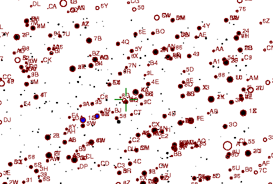 Identification sketch for variable star UU-LYR (UU LYRAE) on the night of JD2452875.