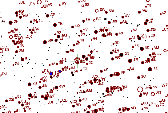 Identification sketch for variable star UU-LYR (UU LYRAE) on the night of JD2452875.