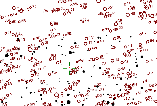 Identification sketch for variable star V1229-AQL (V1229 AQUILAE) on the night of JD2452875.