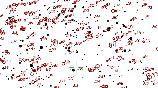 Identification sketch for variable star V1302-AQL (V1302 AQUILAE) on the night of JD2452875.