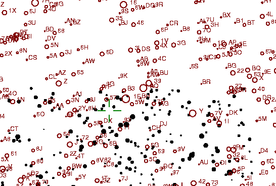 Identification sketch for variable star V1419-AQL (V1419 AQUILAE) on the night of JD2452875.