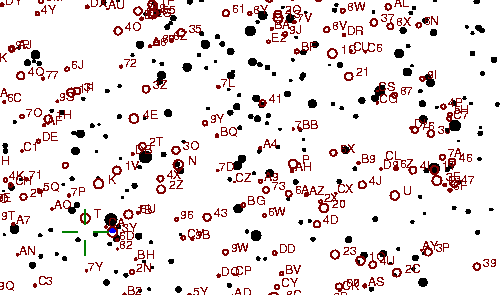 Identification sketch for variable star V1425-AQL (V1425 AQUILAE) on the night of JD2452875.