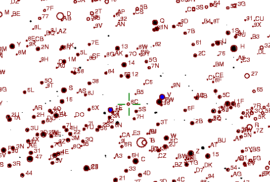 Identification sketch for variable star WZ-LYR (WZ LYRAE) on the night of JD2452875.
