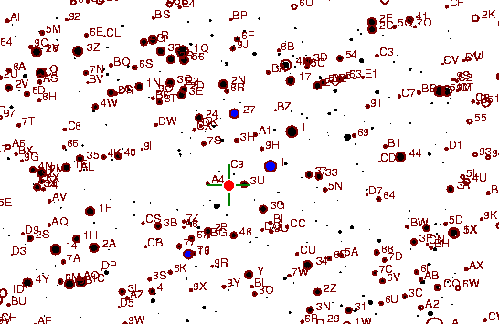 Identification sketch for variable star CG-CYG (CG CYGNI) on the night of JD2452903.