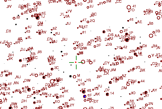 Identification sketch for variable star EM-AQL (EM AQUILAE) on the night of JD2452903.