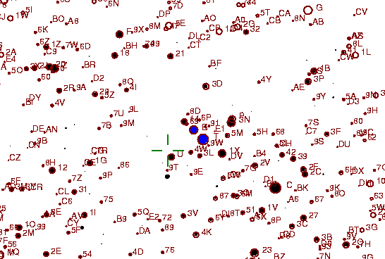Identification sketch for variable star EW-LYR (EW LYRAE) on the night of JD2452903.