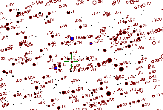 Identification sketch for variable star FF-LYR (FF LYRAE) on the night of JD2452903.