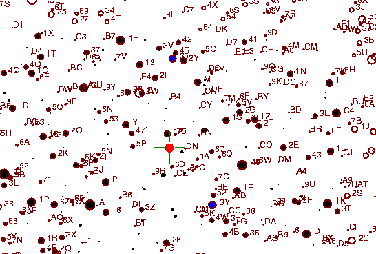 Identification sketch for variable star FL-LYR (FL LYRAE) on the night of JD2452903.