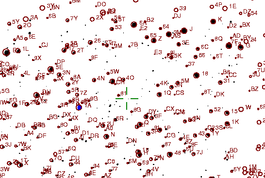 Identification sketch for variable star HR-LYR (HR LYRAE) on the night of JD2452903.