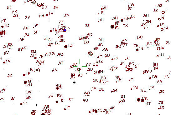 Identification sketch for variable star IK-TAU (IK TAURI) on the night of JD2452903.