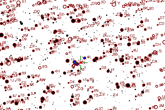 Identification sketch for variable star IX-CYG (IX CYGNI) on the night of JD2452903.