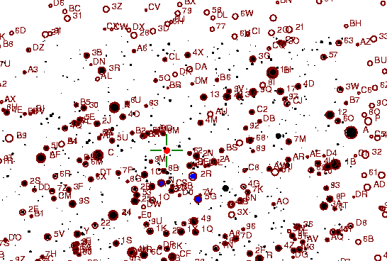 Identification sketch for variable star LS-AQL (LS AQUILAE) on the night of JD2452903.