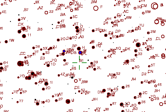 Identification sketch for variable star LX-AND (LX ANDROMEDAE) on the night of JD2452903.