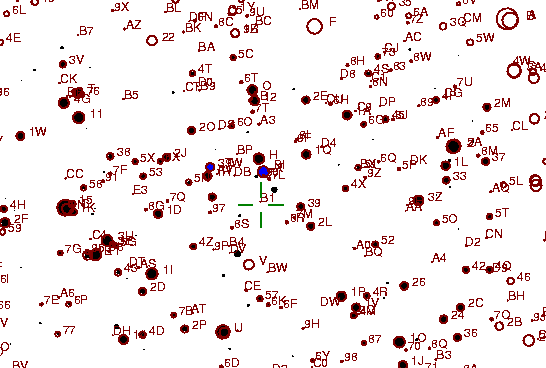 Identification sketch for variable star LX-AND (LX ANDROMEDAE) on the night of JD2452903.