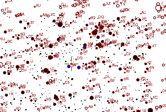Identification sketch for variable star MU-AQL (MU AQUILAE) on the night of JD2452903.