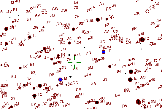 Identification sketch for variable star OV-TAU (OV TAURI) on the night of JD2452903.