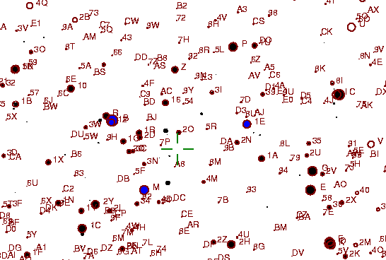 Identification sketch for variable star OV-TAU (OV TAURI) on the night of JD2452903.