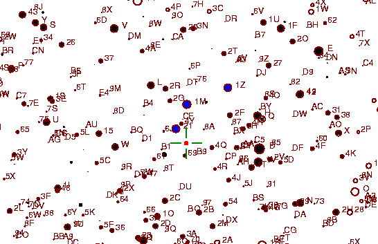 Identification sketch for variable star R-AND (R ANDROMEDAE) on the night of JD2452903.