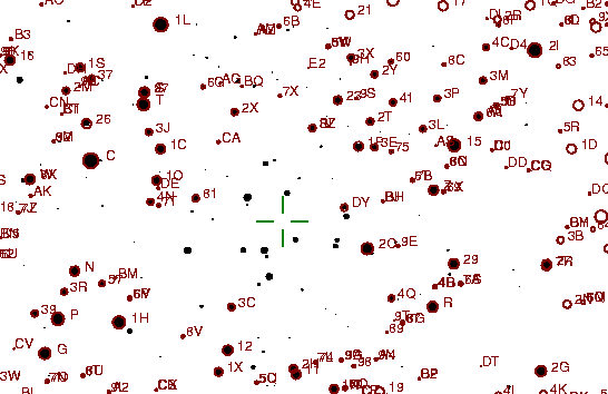 Identification sketch for variable star R-LYR (R LYRAE) on the night of JD2452903.