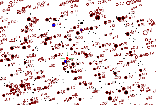 Identification sketch for variable star RZ-AQL (RZ AQUILAE) on the night of JD2452903.