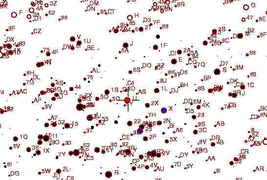 Identification sketch for variable star RZ-LYR (RZ LYRAE) on the night of JD2452903.