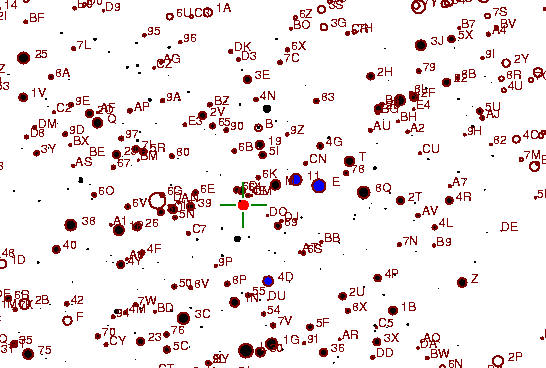 Identification sketch for variable star SS-CYG (SS CYGNI) on the night of JD2452903.