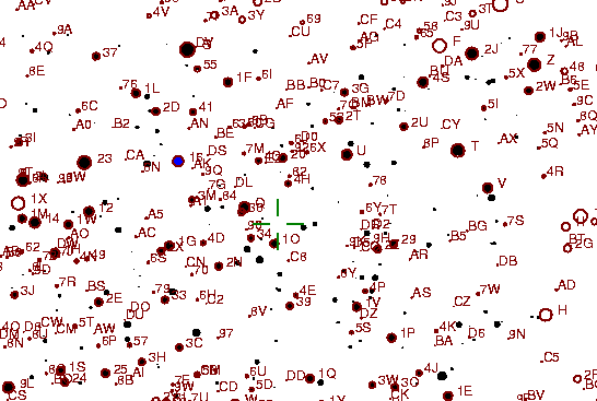 Identification sketch for variable star SU-LYR (SU LYRAE) on the night of JD2452903.