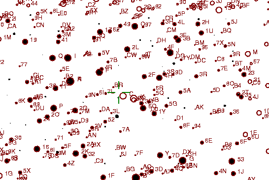 Identification sketch for variable star SU-TAU (SU TAURI) on the night of JD2452903.