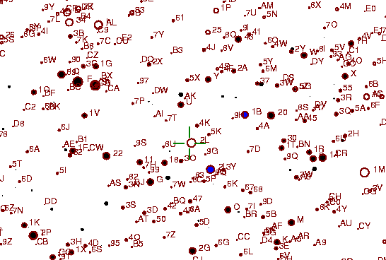 Identification sketch for variable star TV-LYR (TV LYRAE) on the night of JD2452903.