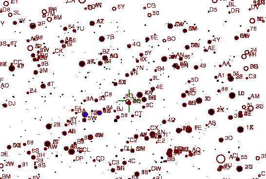 Identification sketch for variable star UU-LYR (UU LYRAE) on the night of JD2452903.