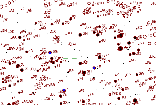 Identification sketch for variable star V-DEL (V DELPHINI) on the night of JD2452903.