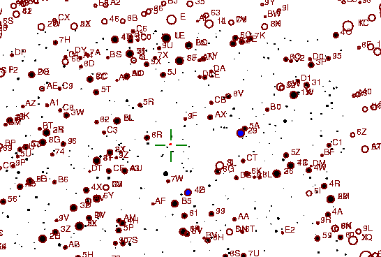 Identification sketch for variable star V-LYR (V LYRAE) on the night of JD2452903.