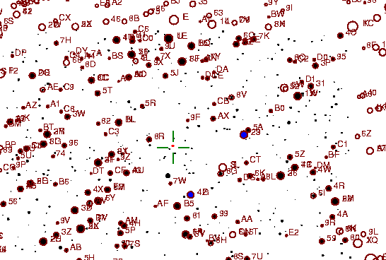 Identification sketch for variable star V-LYR (V LYRAE) on the night of JD2452903.