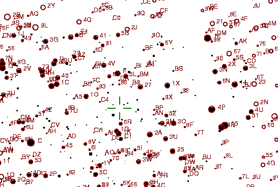 Identification sketch for variable star V1494-AQL (V1494 AQUILAE) on the night of JD2452903.