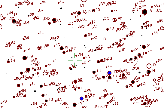 Identification sketch for variable star Y-TAU (Y TAURI) on the night of JD2452903.