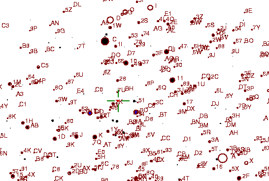 Identification sketch for variable star Z-AQL (Z AQUILAE) on the night of JD2452903.