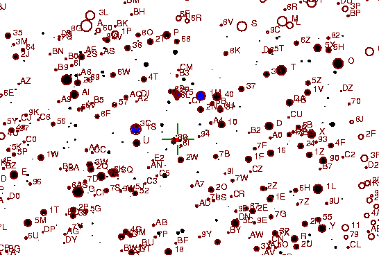Identification sketch for variable star Z-LYR (Z LYRAE) on the night of JD2452903.